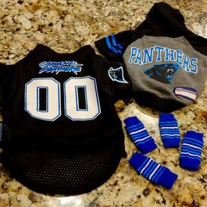 Carolina Panthers Dog Jersey, Sweather and Leggings